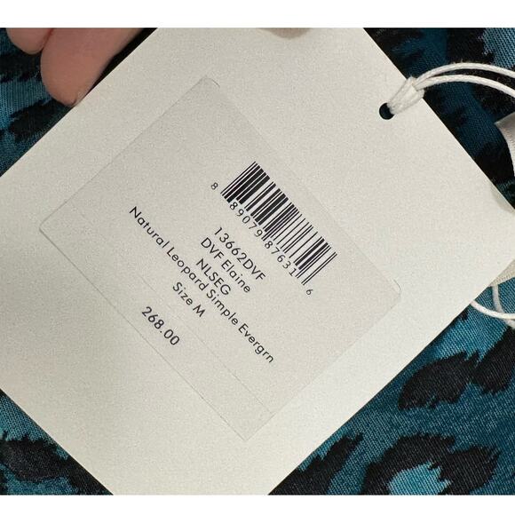 Diane Von Furstenberg evergreen leopard print midi skirt size M - Picture 5 of 12